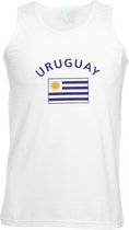 Witte heren tanktop Uruguay L