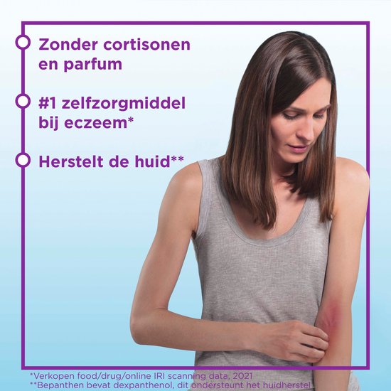 ​Bepanthen Eczeem Crème 50 gram | Verlicht Jeuk en Roodheid bij Mild tot Matig Eczeem | Ondersteunt Huidherstel met Dexpanthenol | Vrij van Cortisonen en Parfum​