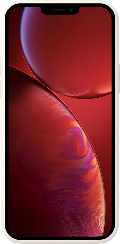 Coque en Siliconen pour iPhone 13 Mini avec 2x protecteurs d'écran - Wit