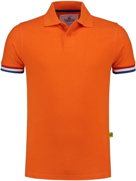 Kleding Herenkleding Overhemden & T-shirts Polos MIZUNO Oranje Polo Shirt Heren maat Large 