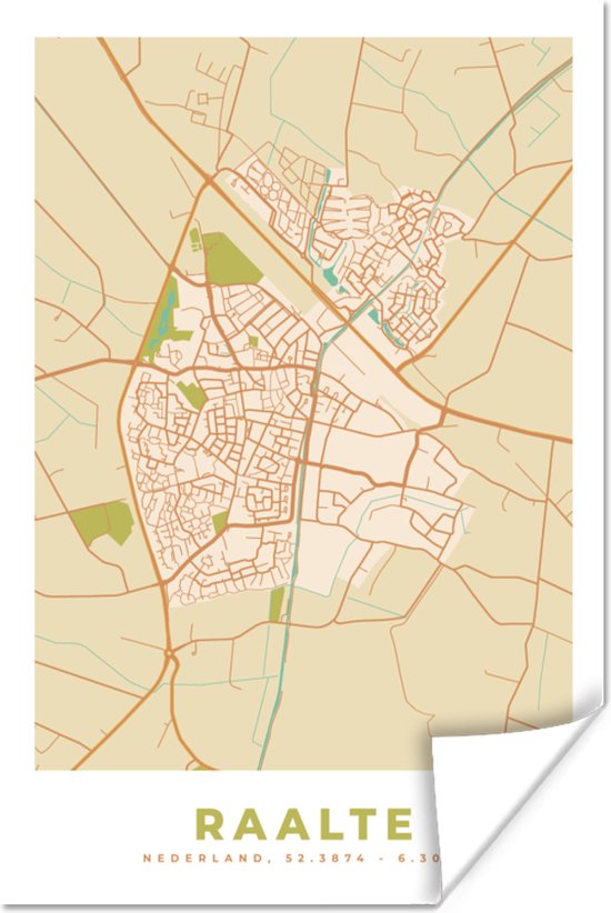 Poster Stadskaart Kaart Raalte Plattegrond 80x120 Cm Bol Poster Stadskaart Kaart Raalte Plattegrond 80x120 Cm Bol