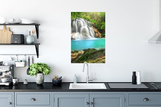 Poster Forêt - Cascade - Nature - 60x90 cm