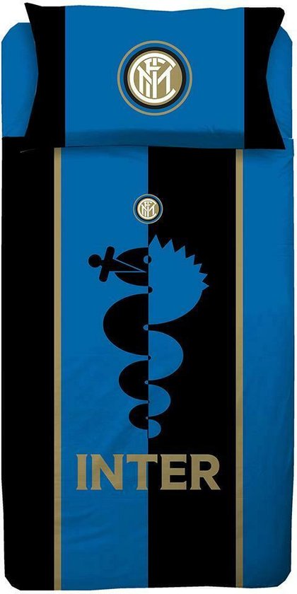 Inter Milan dekbedovertrek - eenpersoons met 1 kussensloop - 100% katoen