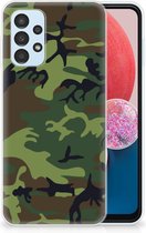 GSM Hoesje Geschikt voor Samsung Galaxy A13 4G Smartphonehoesje Camouflage