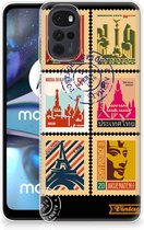 GSM Hoesje Motorola Moto G22 Trendy Telefoonhoesjes Postzegels