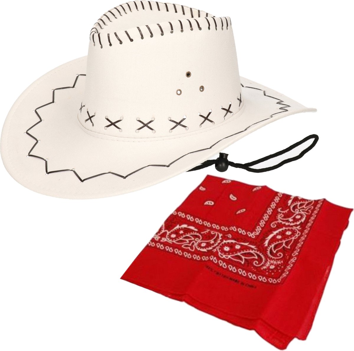 Rieten cowboyhoed met schelpaccenten | Western and Cowboy