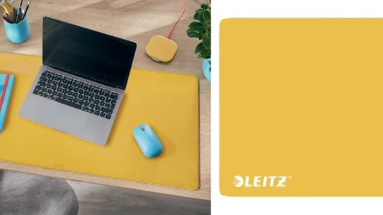 Leitz Cosy Bureau Onderlegger - Antislipmat -  80 x 40 cm - Compatibel met Laser- en Optische Muizen - Fluweel Grijs