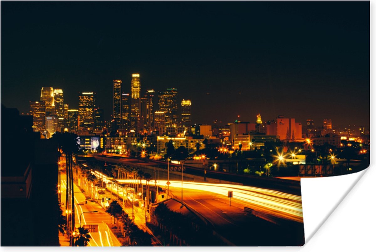 Poster Nacht - Stad - Denver - 90x60 cm