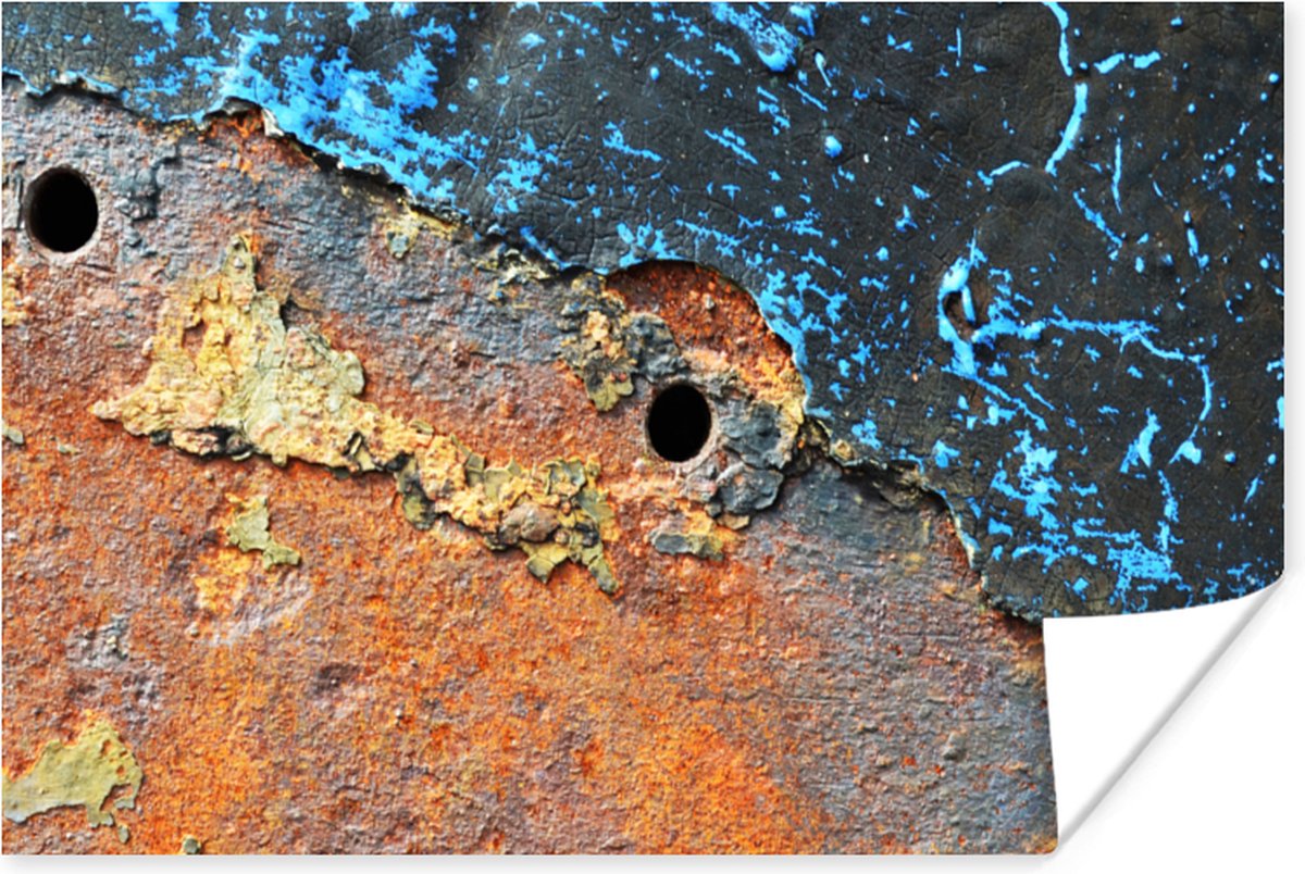Poster Roest - Retro - Metaal - 90x60 cm