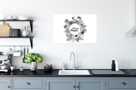 Affiche Proverbes - Citations - Flower power - Fleurs - 90x60 cm