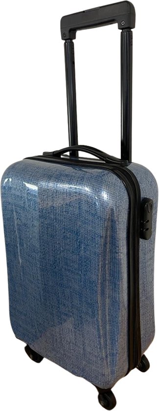 Leonardo Handbagage Koffer 51x31x20 - Alle Vliegmaatschappijen - Hardcase - Cijferslot - Reiskoffer - Lichtgewicht koffer - Blue