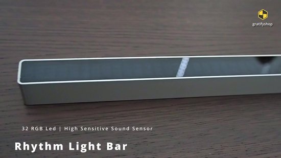 Barre lumineuse à LED RVB, Indicateur De Niveau De Musique RVB 32