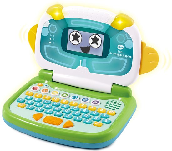 VTech Bob de Vrolijke Laptop – Educatief Speelgoed – Maak Kennis met Letters, Cijfers, Tellen – Vrolijke Animaties – 3 tot 6 jaar