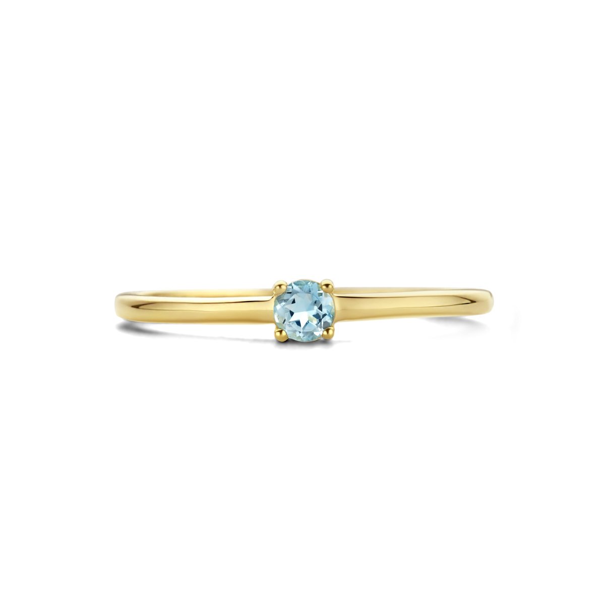 Ring Met Geboortesteen Aquamarijn Maart