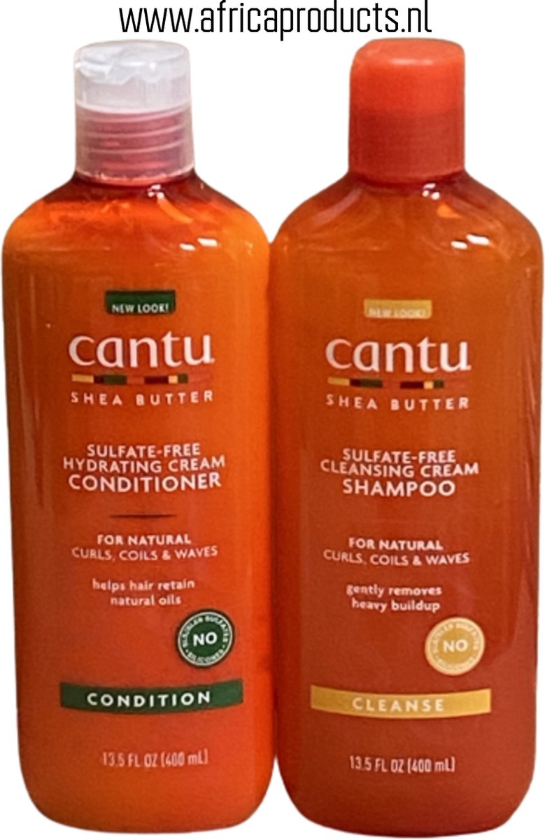Cantu Shea Butter pour cheveux naturels Double Combo Shampooing and  Conditioner 2pcset | bol.com
