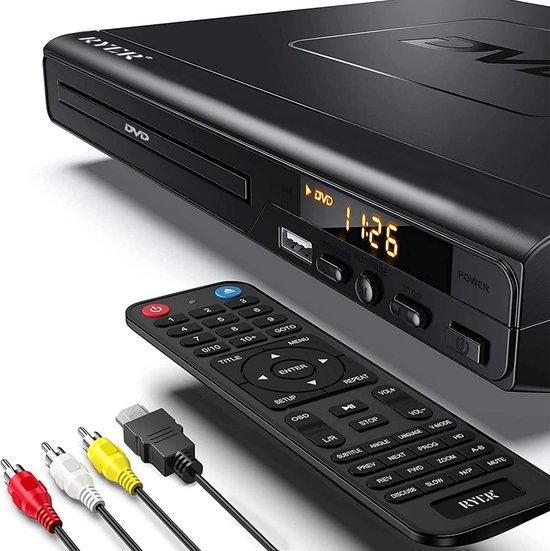 aanpassen Dubbelzinnigheid erfgoed RYER DVD Speler met HDMI - Full HD - Regiovrij - USB - Met HDMI kabel |  bol.com