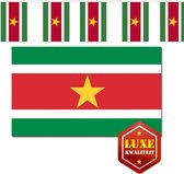 Suriname vlaggen versiering set binnen/buiten 2-delig - Landen decoraties voor fans/supporters