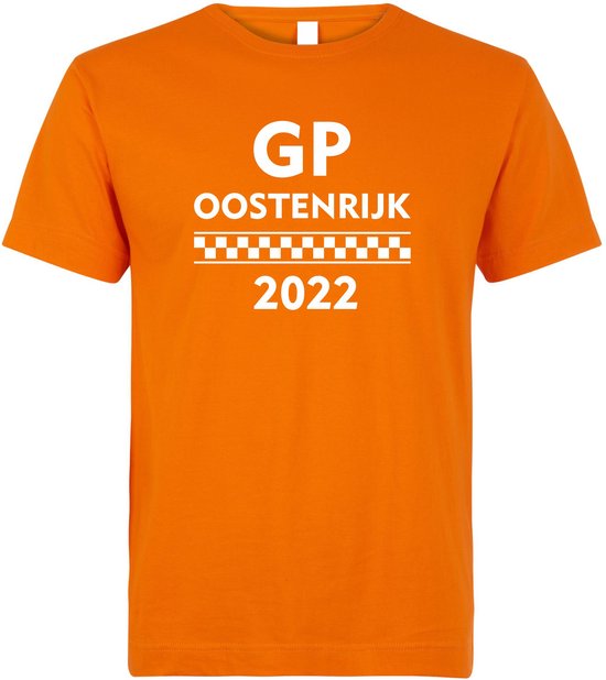 T-shirt GP Oostenrijk 2022 | Formule 1 fan | Max Verstappen / Red Bull racing supporter | Oranje | maat S