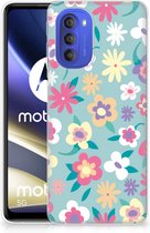 Leuk TPU Back Case Motorola Moto G51 5G GSM Hoesje met Tekst Flower Power