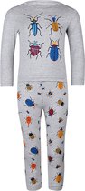 Super stoere jongens Pyjama met spannende insecten in een mooie kleur grijs. Maat 104. Van het bekende merk PEBBLE STONE