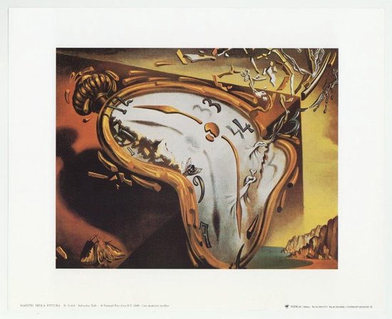 Mini kunstposter - Les Montres Molles - Salvador Dalí - 24x30 cm