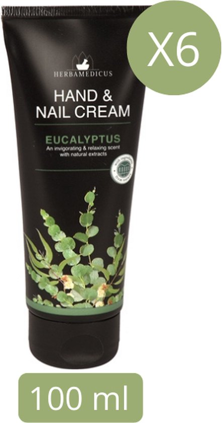 Herbamedicus - Hand & nagelcrème - Eucalyptus - 6 x 100 ml Voordeelverpakking | bol.com