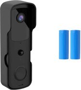 DrPhone HDV1-A - Sonnette vidéo Smart Home - Caméra avec vision nocturne et infrarouge - Caméra avec application mobile - Détection de mouvement - Zwart