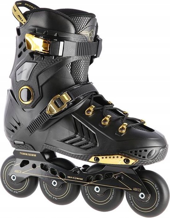 Lot De 4 Roues + 8 Roulements ABEC9 Nils Extreme 70x24mm 82A - Pour Patins Intérieur Extérieur