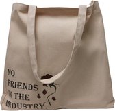 Mister Tee - No Friends Oversize Canvas Tote bag - Wit