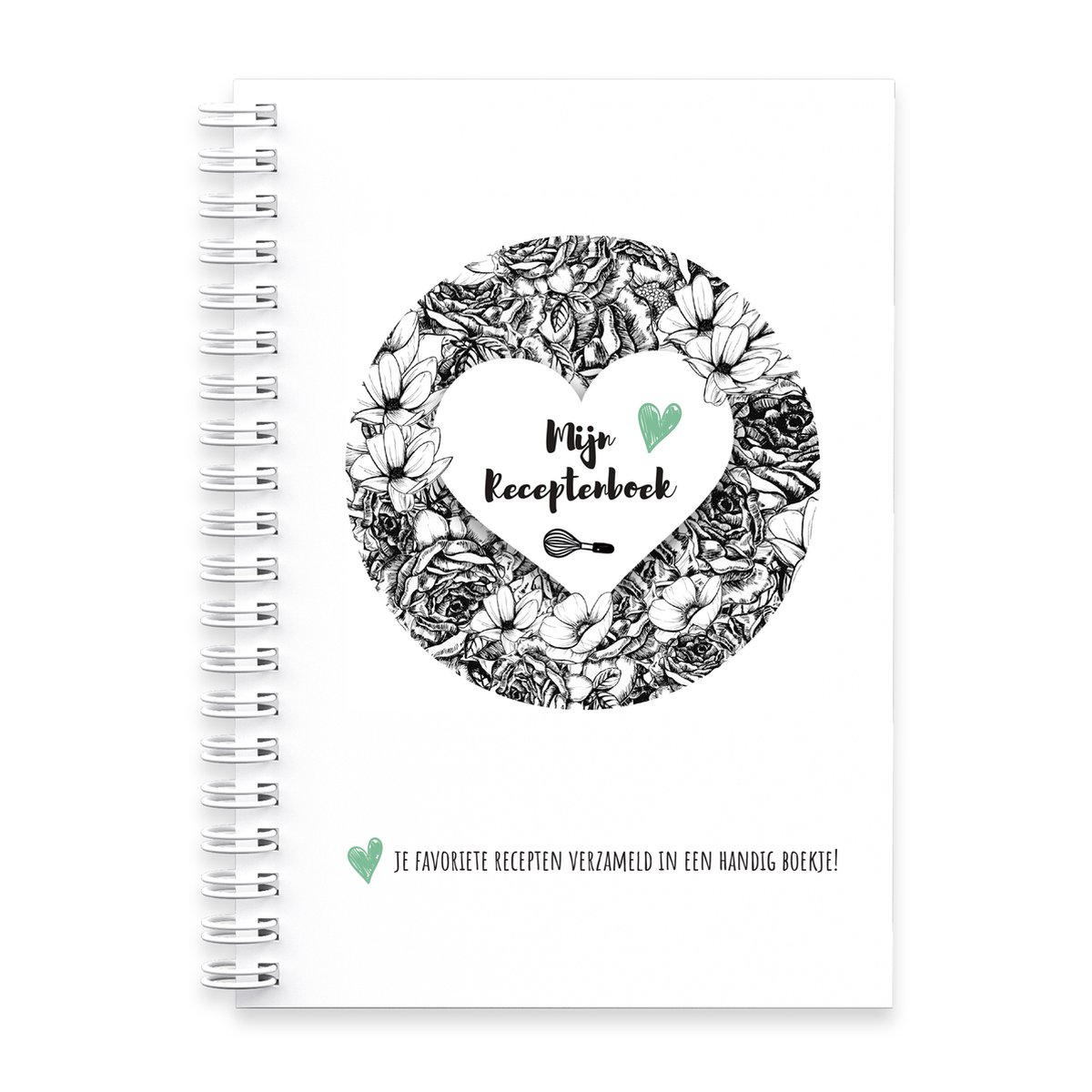 Receptenboek Invulboek - Mijn Receptenboek - Invulboekje voor je favoriete recepten - Illustrations by Renee