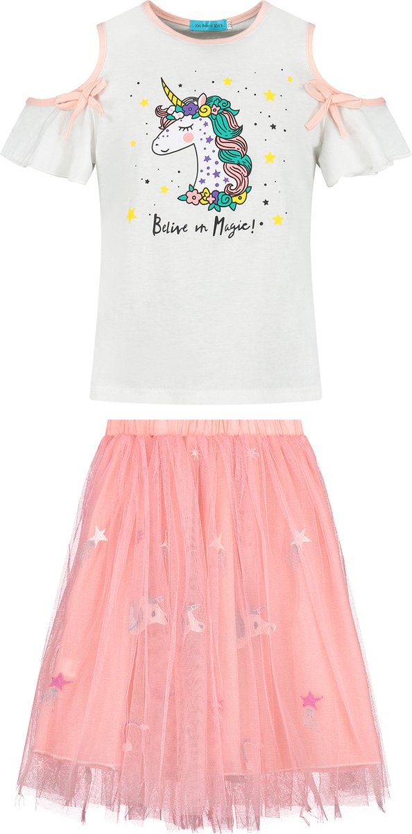 Unicorn - Eenhoorn - Kinderkleding - Unicorn Shirt - Rok - Kledingset Meisje - maat 122/128(140) - voor in je kledingkast