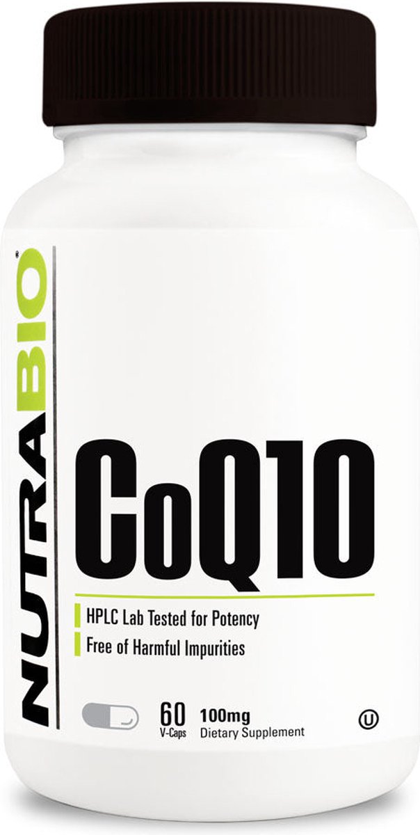 NutraBio CoQ10 - 60 Plantaardige Capsules