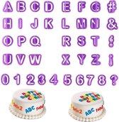 Coupe-alphabet - plastique - Tampon - emporte-pièce - Tampon à biscuits - Texte des cookies - Lettres et chiffres - 40 pièces