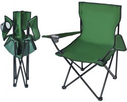 Campingstoel Vouwstoel Vissersstoel - Viskrukje - Kampeerstoel - Klapstoel - draaggewicht 100kg - Opvouwbare stoel - Groen
