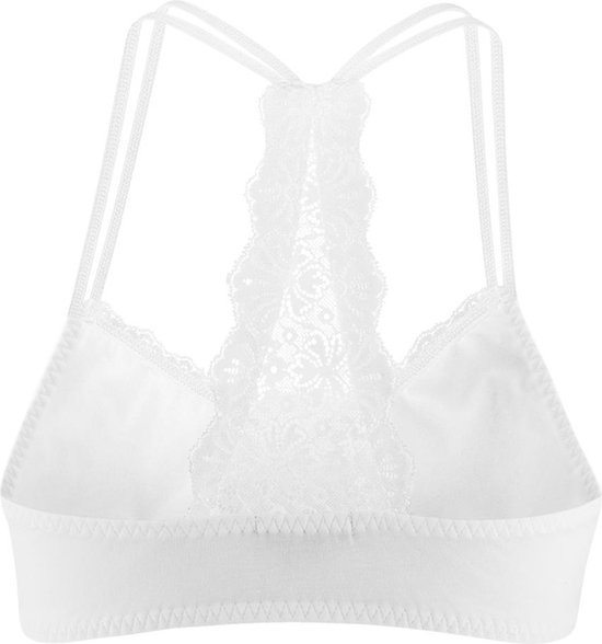 Uncover by Schiesser damesbustier, set van 2 stuks, katoenmix, ondergoed, wit, XL