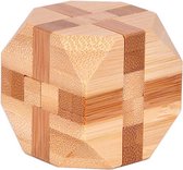 DW4Trading Puzzle Cerveau 3D en Bambou Cube 3 - 5x5 cm