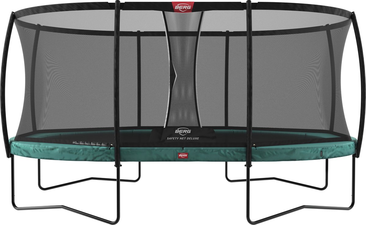 BERG Trampoline ovaal Champion Regular Groen 470 cm met veiligheidsnet deluxe