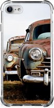 Mobiel Case iPhone SE 2022/2020 | iPhone 8/7 Telefoon Hoesje met doorzichtige rand Vintage Auto