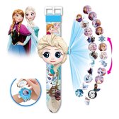 Disney Frozen Horloge Elsa - Frozen Speelgoed Horloge - Frozen Elsa Projector horloge - Kinder horloge - Kids Watch