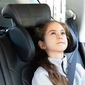 Hoofdsteun Auto - Hoofdsteun Auto Kinderen - Nekkussen Auto  - Neksteun Auto - Autokussen - Volwassenen en kinderen - Verstelbaar - Zwart