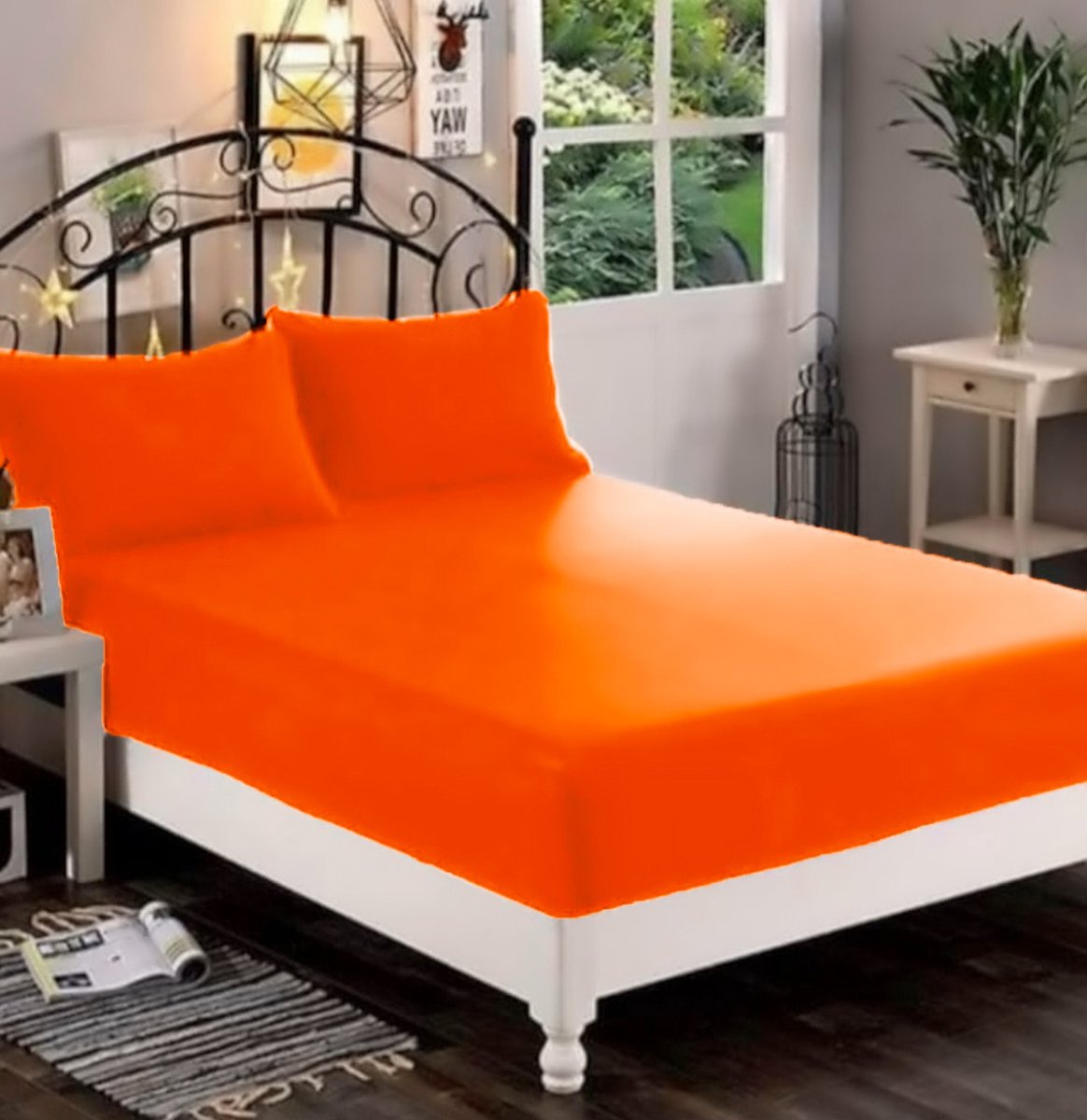 Comfort & Care Apparel | Hoeslaken | 180x200 | Jersey | Oranje