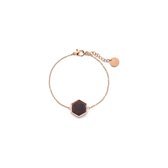 Kerbholz Damen-Armband Edelstahl, Holz One Size Roségold 32021744