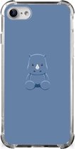 Siliconen Back Cover iPhone SE 2022/2020 | iPhone 8/7 Telefoonhoesje  met doorzichtige rand Baby Rhino