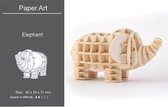 Houten dieren 3D puzzel - Puzzel - 3D – Zelf in elkaar zetten - Speelgoed bouwpakket 6 x 3 x3 cm – Olifant
