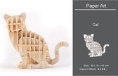 Houten dieren 3D puzzel - Puzzel - 3D – Zelf in elkaar zetten - Speelgoed bouwpakket 5 x 1.8 x 4.5 cm - Zittende - Kat