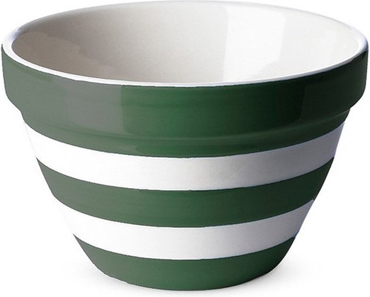 Cornishware Adder Green Pudding Bassin- Puddingschaal - groen wit gestreept
