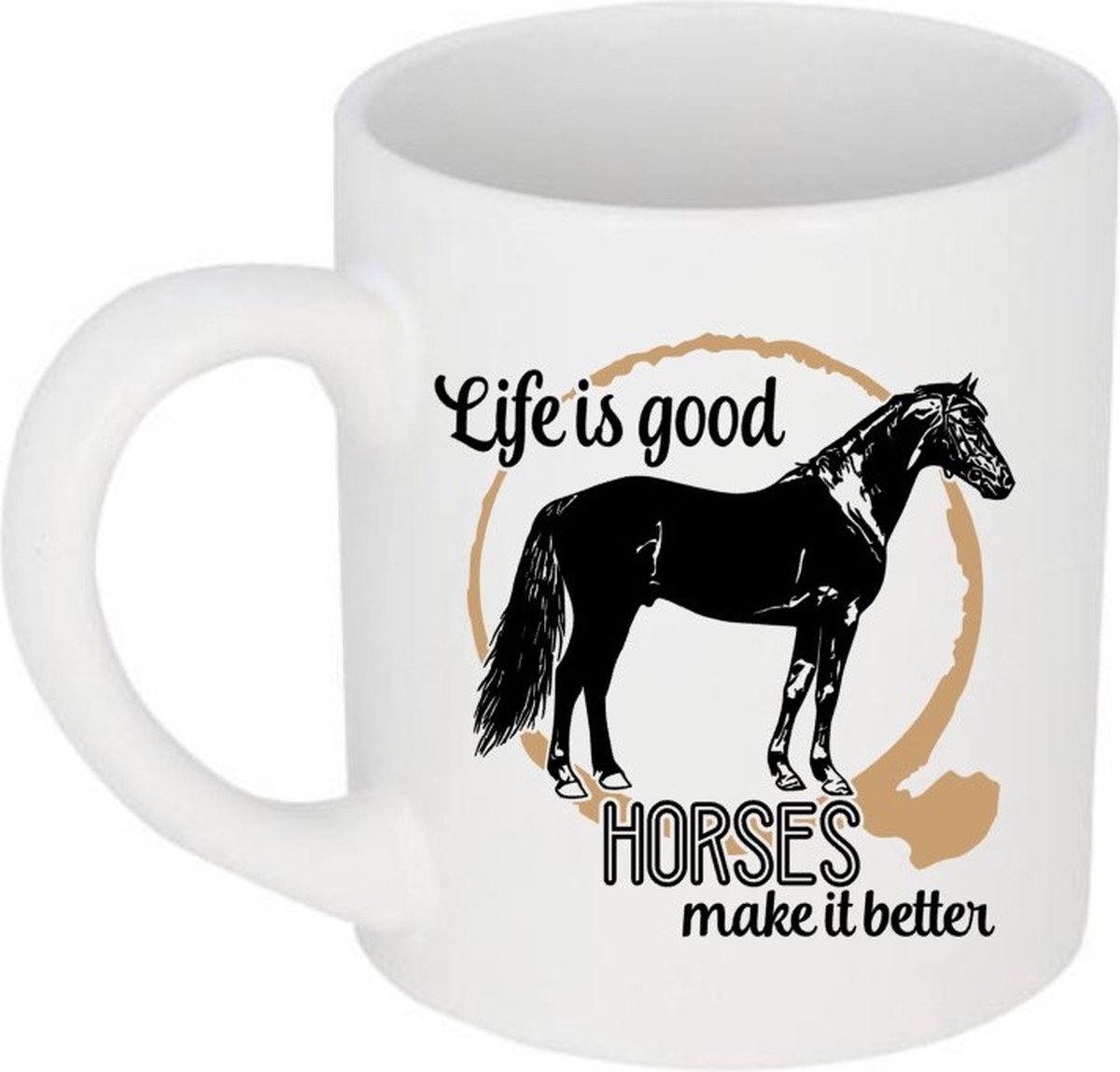 Bedrukte beker Paard - Live is good horses make it better Koffie mug - Thee mok Geschenk -verjaardag