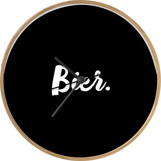 thumbnail: Vinyl LP Wandklok - Tarwe Bier Vintage Ontwerp | 30 Cm Kwarts Horloge Voor Woonkamer Of Bar