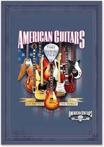 American Guitars - Metalen Bord Met Reliëf - 43 x 31 cm