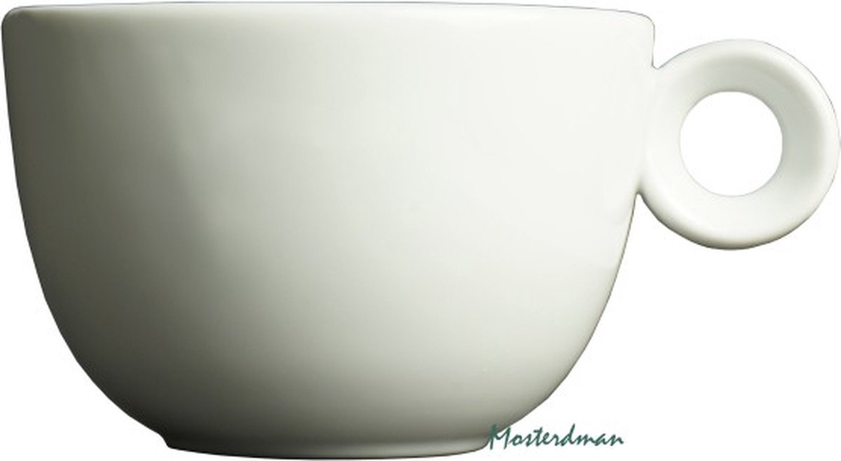 Mosterdman porselein - Large cappuccinokop 320ml - Kop - Wit